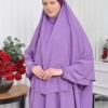 Muslim Wear Hijab Dresses , Womens Clothes Butterfly Hijab Set 2 Pieces 826 - lilac