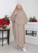 Muslim Wear Hijab Dresses , Women's Clothes Butterfly Hijab Set 2 Pieces 826 - light brown