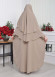 Muslim Wear Hijab Dresses , Women's Clothes Butterfly Hijab Set 2 Pieces 826 - light brown