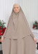 Muslim Wear Hijab Dresses , Women's Clothes Butterfly Hijab Set 2 Pieces 826 - light brown
