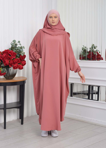 knee length dresses for ladies Baby Pink Premium Modal Hijab – Shimmi Dresses main image 0