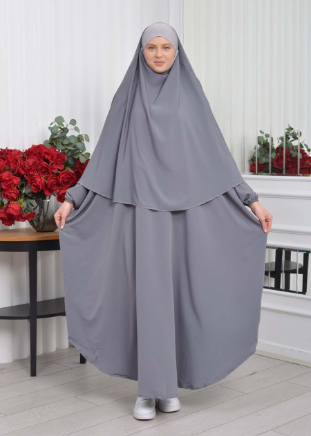 Muslim Wear Hijab Dresses , Womens Clothes Butterfly Hijab Set 2 Pieces 826  - purpul - HIJAB CLOTHING - Moda Mix | Moda Mix