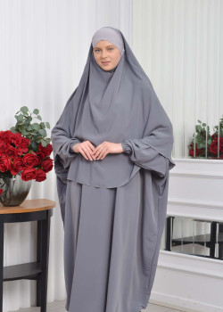 شرشف قطعتين موديل فراشة 826 - رمادي غامق