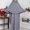 Muslim Wear Hijab Dresses , Womens Clothes Butterfly Hijab Set 2 Pieces 826 -  Anthracite