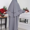 Muslim Wear Hijab Dresses , Womens Clothes Butterfly Hijab Set 2 Pieces 826 -  Anthracite