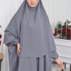 Muslim Wear Hijab Dresses , Womens Clothes Butterfly Hijab Set 2 Pieces 826 -  Anthracite