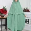 Muslim Wear Hijab Dresses , Womens Clothes Butterfly Hijab Set 2 Pieces 826 - mint