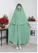 Muslim Wear Hijab Dresses , Womens Clothes Butterfly Hijab Set 2 Pieces 826 - mint