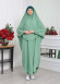 Muslim Wear Hijab Dresses , Women's Clothes Butterfly Hijab Set 2 Pieces 826 Mint