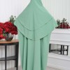Muslim Wear Hijab Dresses , Womens Clothes Butterfly Hijab Set 2 Pieces 826 - mint
