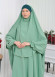 Muslim Wear Hijab Dresses , Women's Clothes Butterfly Hijab Set 2 Pieces 826 Mint