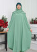Muslim Wear Hijab Dresses , Women's Clothes Butterfly Hijab Set 2 Pieces 826 Mint