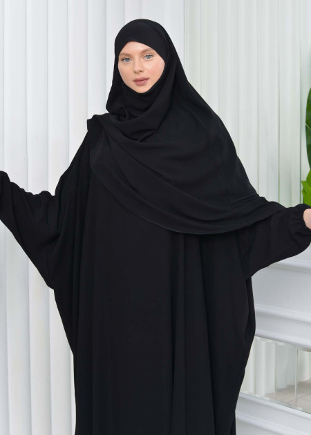 Muslim Wear Hijab Dresses , Womens Clothes Butterfly Hijab Set 2 Pieces 826  - purpul - HIJAB CLOTHING - Moda Mix | Moda Mix