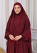 Muslim Wear Hijab Dresses , Women's Clothes Butterfly Hijab Set 2 Pieces 826 Bordo