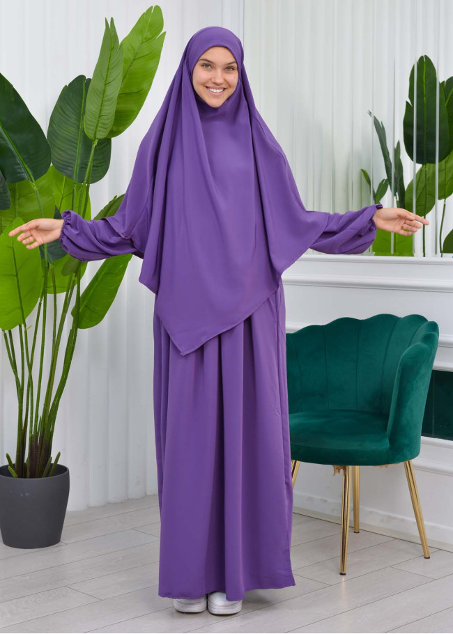 Muslim Hijab Dress set 2 Pieces 829 mor