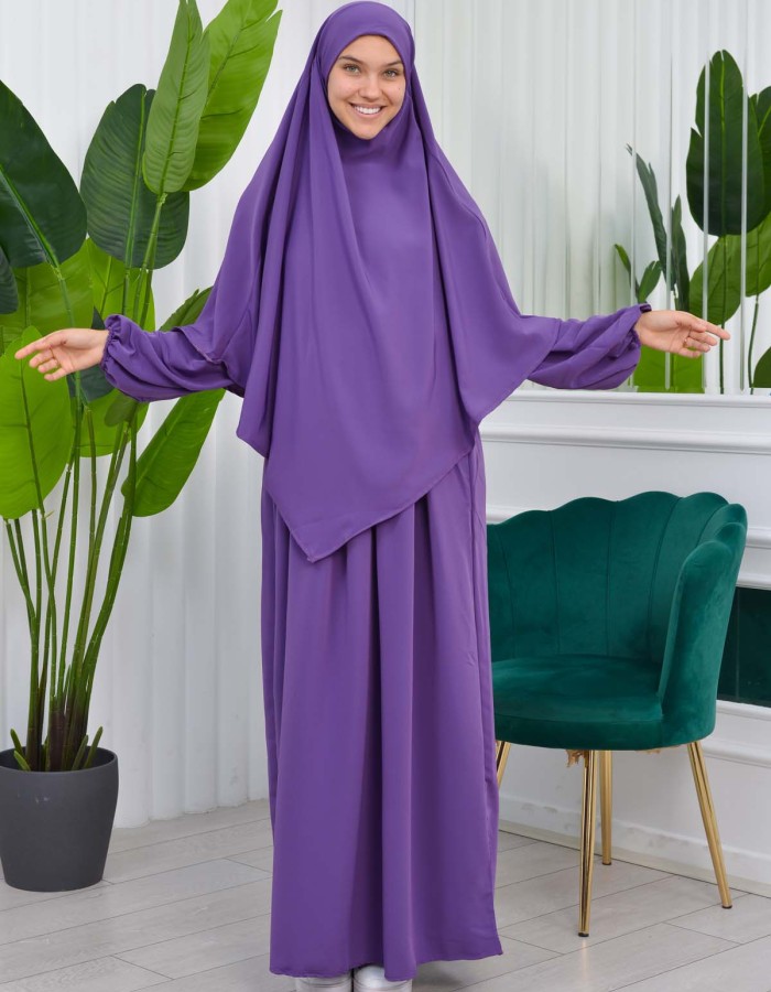 Muslim Hijab Dress set 2 Pieces 829 mor