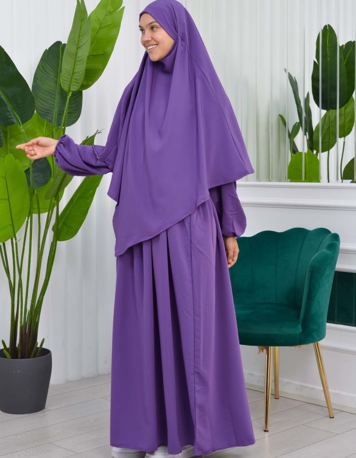 Muslim Hijab Dress set 2 Pieces 829 mor