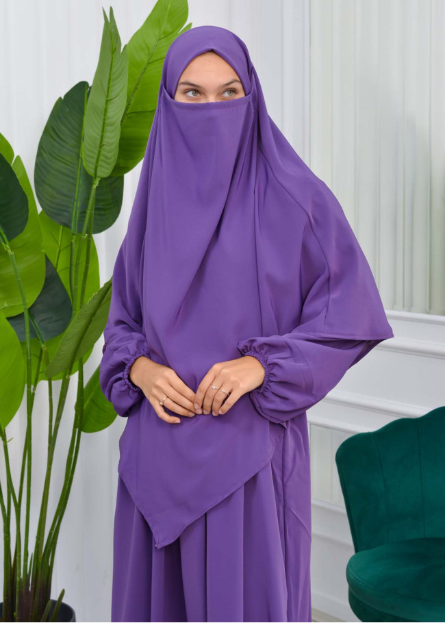 Muslim Hijab Dress set 2 Pieces 829 mor