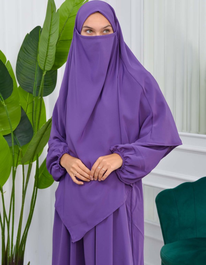 Muslim Hijab Dress set 2 Pieces 829 mor