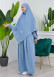 Muslim Hijab Dress set 2 Pieces 829 Bebe Mavi
