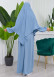 Muslim Hijab Dress set 2 Pieces 829 Bebe Mavi
