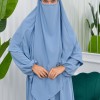 طقم قطعتين شرشف للمحجبات فستان + درع  829 Bebe Mavi