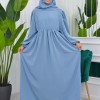 طقم قطعتين شرشف للمحجبات فستان + درع  829 Bebe Mavi
