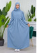Muslim Hijab Dress set 2 Pieces 829 Bebe Mavi