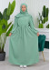 Muslim Hijab Dress set 2 Pieces 829 Mint