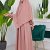 طقم قطعتين شرشف للمحجبات فستان + درع  829 Pudra