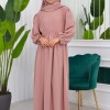 طقم قطعتين شرشف للمحجبات فستان + درع  829 Pudra