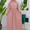 طقم قطعتين شرشف للمحجبات فستان + درع  829 Pudra