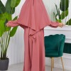 طقم قطعتين شرشف للمحجبات فستان + درع  829 Açık Pembe