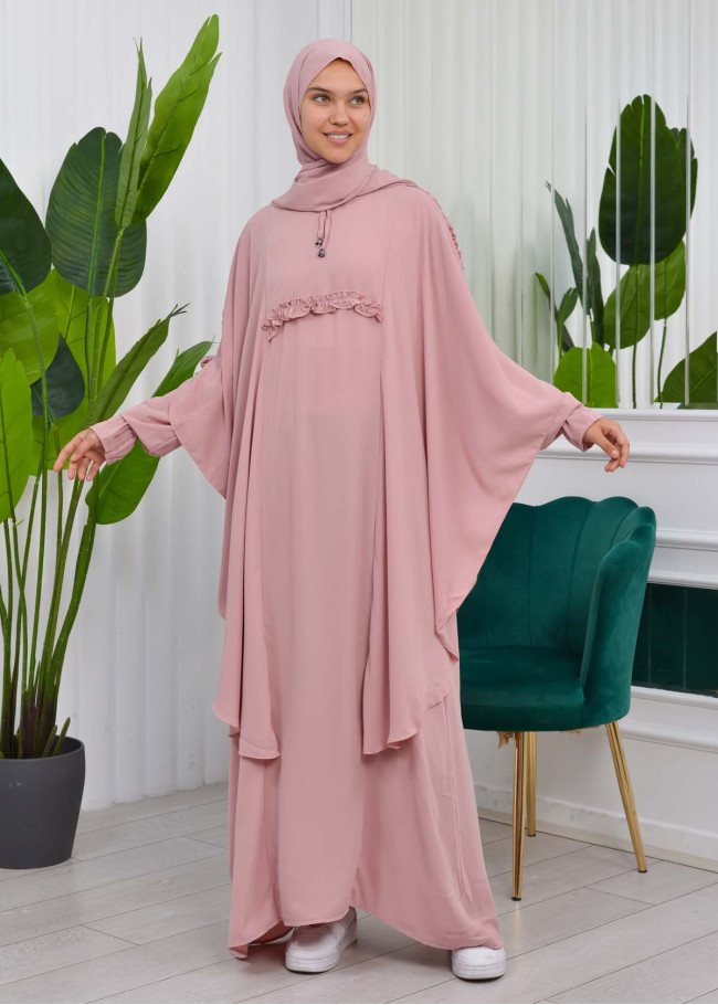 2Lİ TESETÜR ÇARAŞAF YARASA TAKIMI 835 Pembe