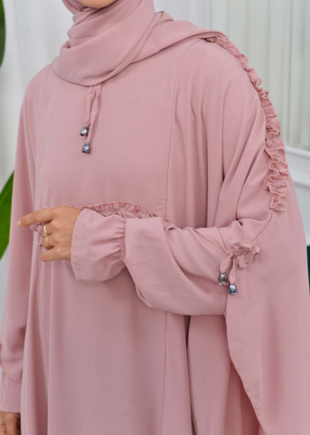 MUSLIM DRESS Hijab Set 2 Pieces Code : 835 - pink - HIJAB CLOTHING - Moda  Mix | Moda Mix