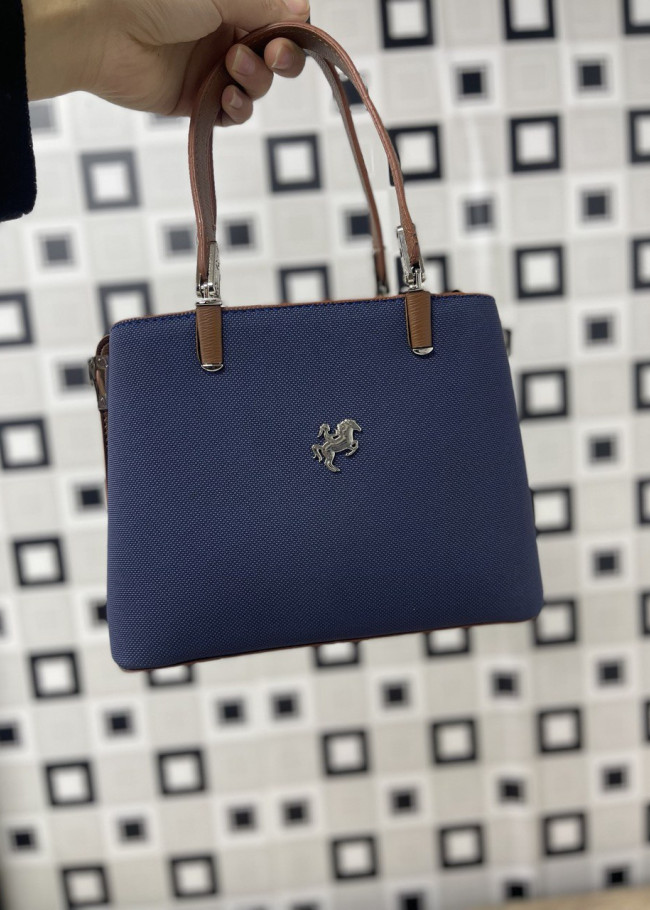 SMALL SIZE WOMEN'S HAND AND ARM LEATHER BAG 966  Lacivert