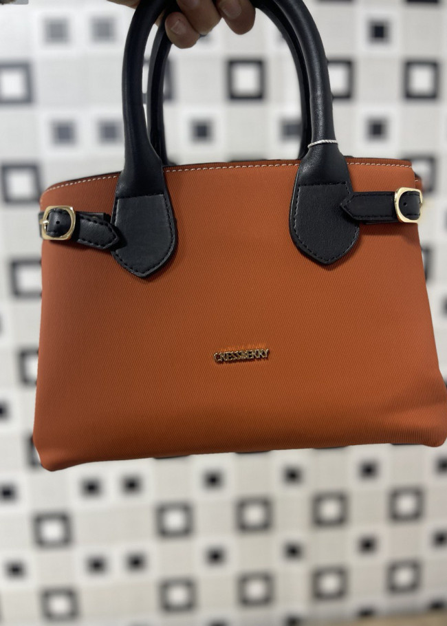 MEDIUM SIZE ZIPPERED WOMEN'S HAND AND ARM LEATHER BAG 951 Turuncu