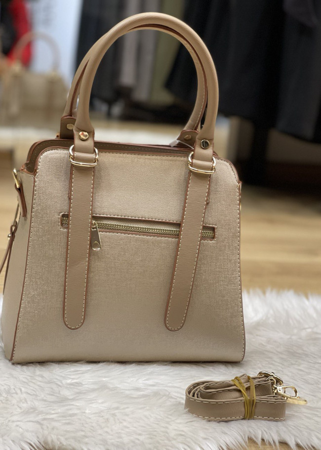 MEDIUM SIZE HAND AND ARM LEATHER WOMEN'S BAG -595-2 Bej