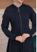 Modest Abaya With Flared Sleeve Detail 677 Lacivert