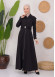Modest Topcoat With Buttoned Detail 1220 Siyah