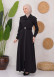 Modest Topcoat With Buttoned Detail 1220 Siyah