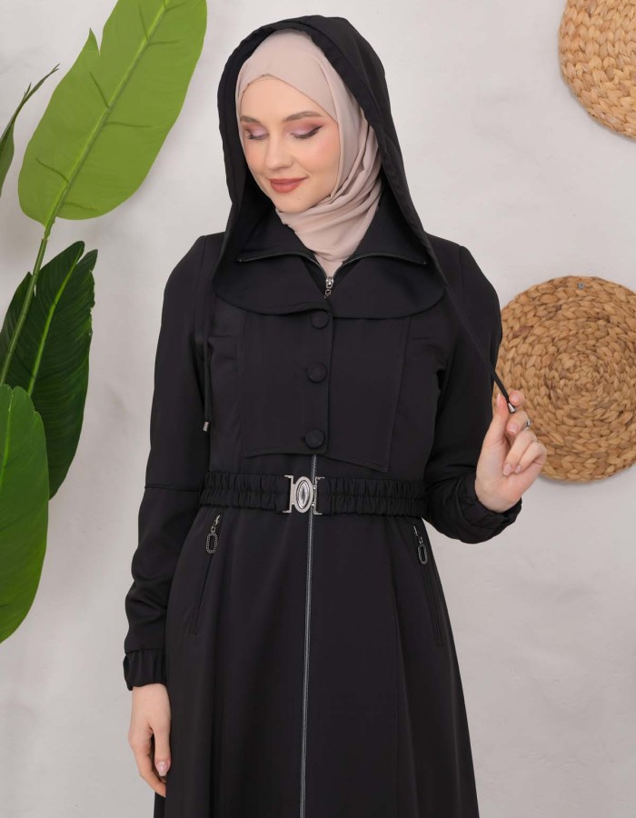 مانطو برادا نسائي صيفي 1220 Siyah