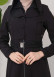 Modest Topcoat With Buttoned Detail 1220 Siyah