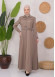 Modest Topcoat With Buttoned Detail 1220 Bej