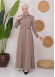Modest Topcoat With Buttoned Detail 1220 Bej