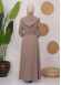 Modest Topcoat With Buttoned Detail 1220 Bej