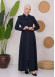 Modest Topcoat With Buttoned Detail 1220 Lacivert