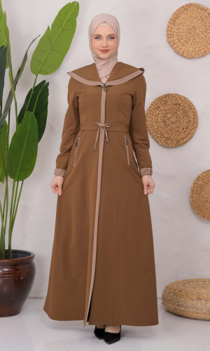 ترانشكوت كتان طويل 1221 - ترابي