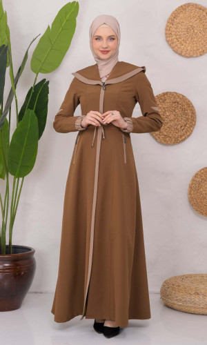 ترانشكوت كتان طويل 1221 - ترابي