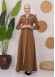 Modest linen  trench coat 1221 taba